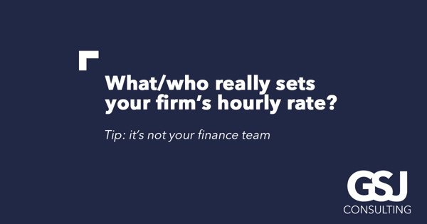 Your hourly rate is set by the market, not your finance team!