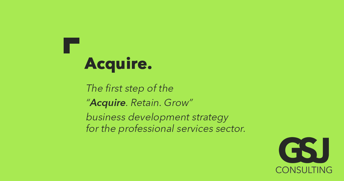 BD Strategy to Acquire Work | GSJ Consulting