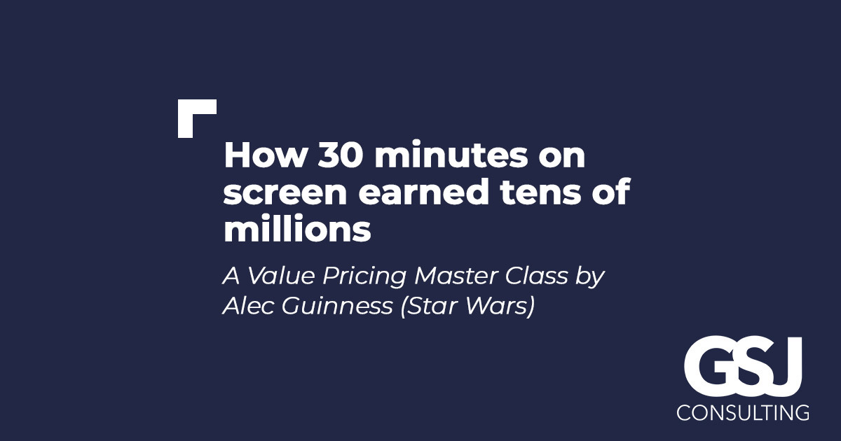 A Value Pricing Master Class by Alec Guinness (Star Wars)